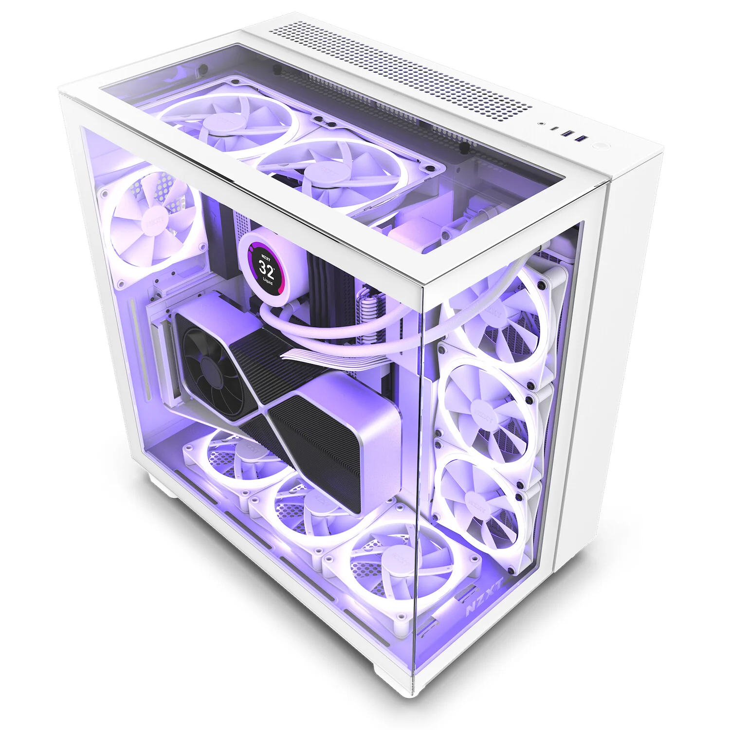 NZXT H9 Elite - ATX Mid Tower Case in White - Image 2