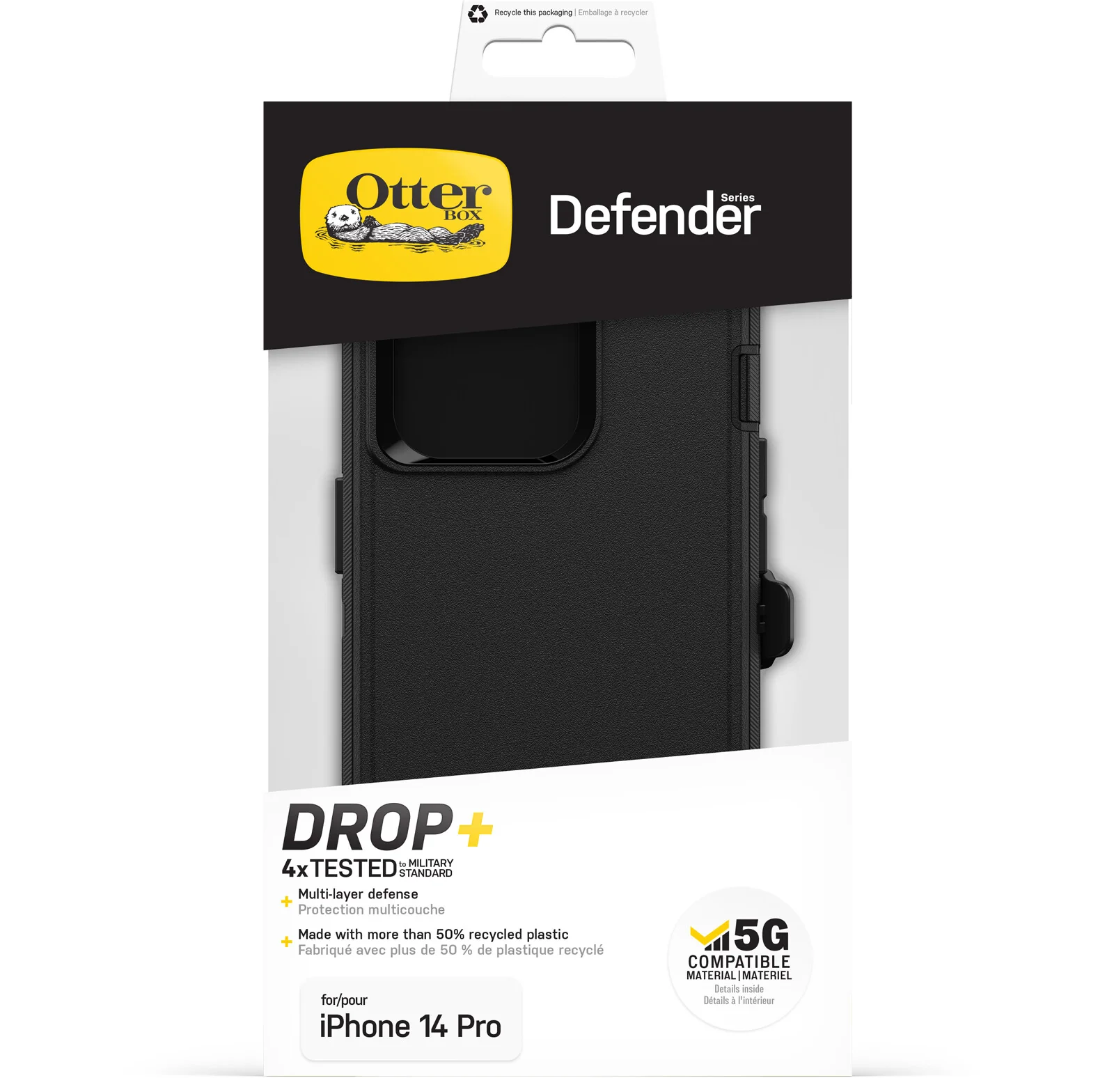 OtterBox Defender Case for iPhone 14 Pro in Black - Image 6