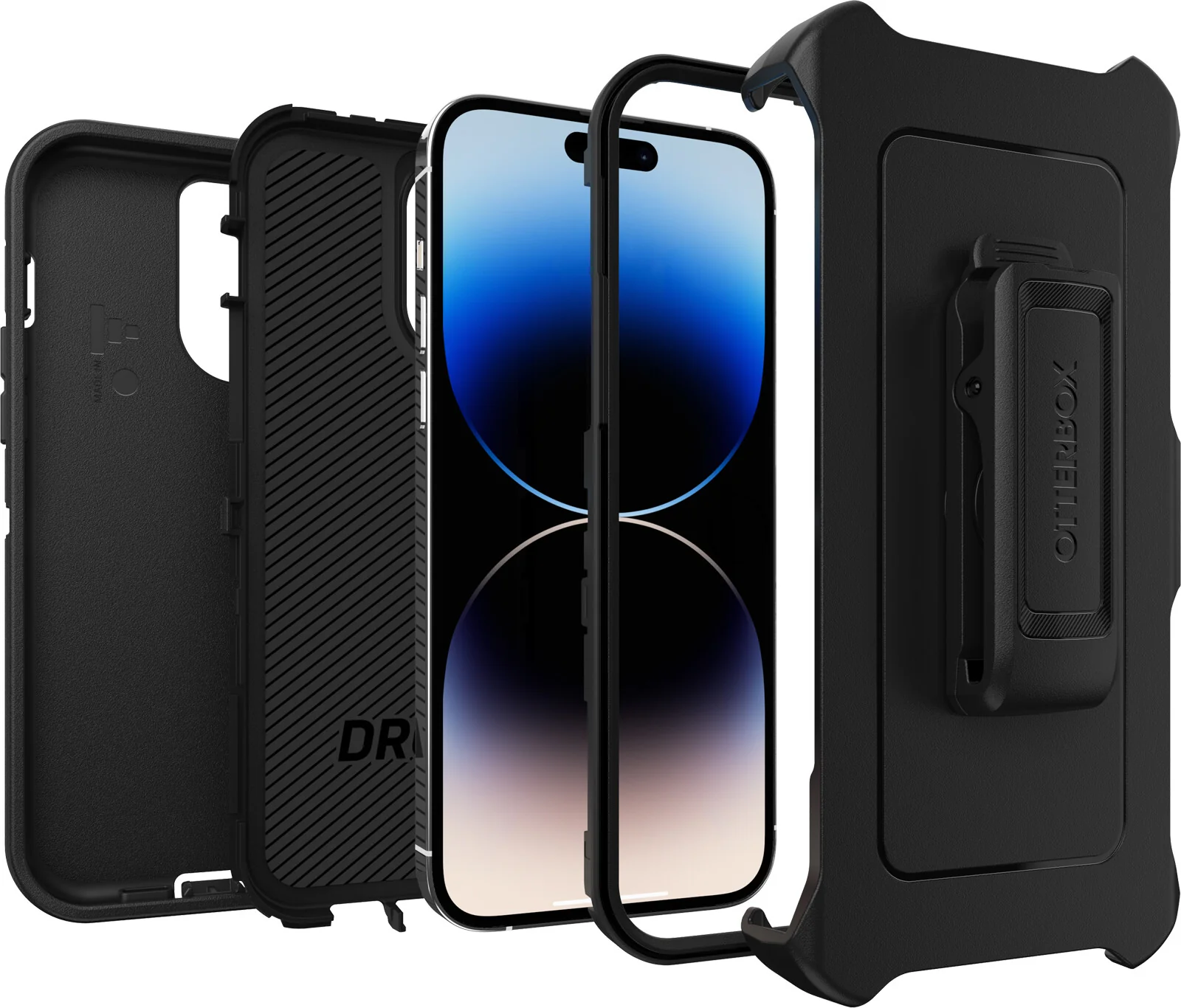 OtterBox Defender Case for iPhone 14 Pro in Black - No Packaging - Image 5