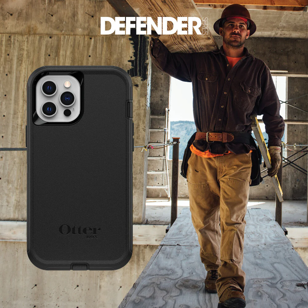 OtterBox Defender Series for Apple iPhone 12, 12 Pro in Black - Image 8