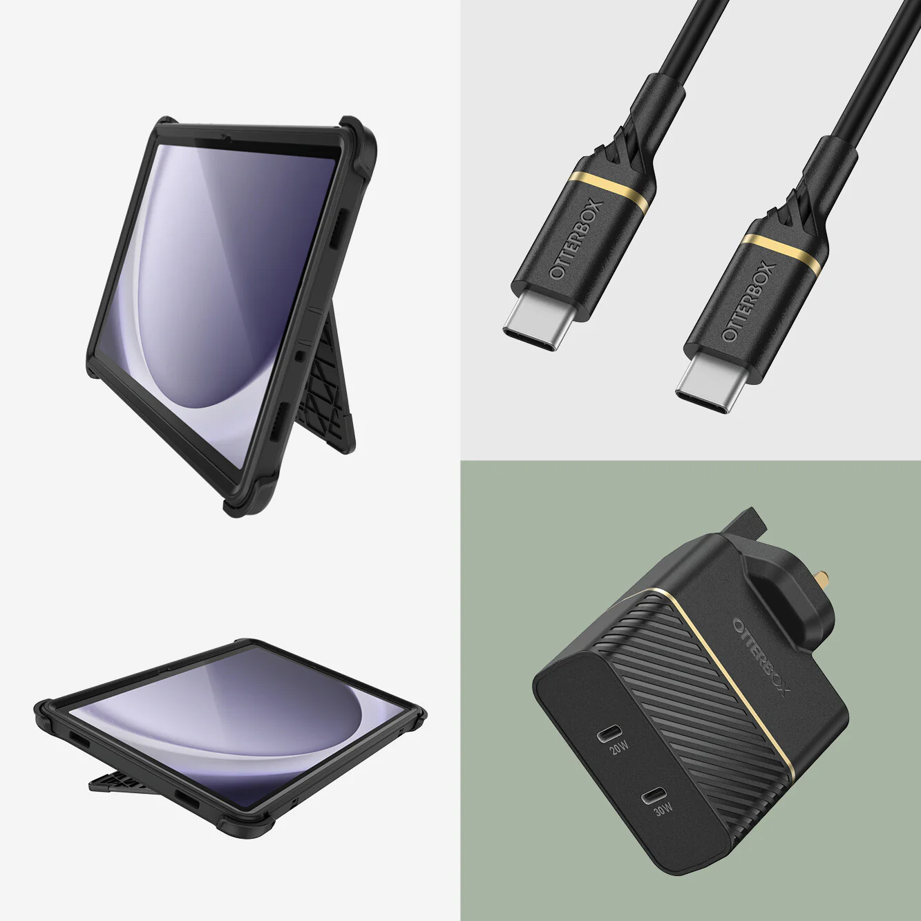 OtterBox Defender Series for Galaxy Tab A9+ in Black - Image 9