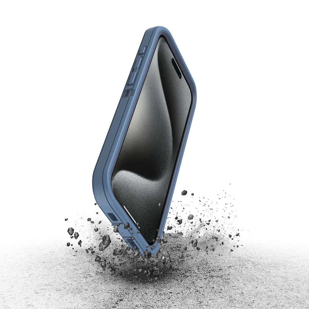 OtterBox Defender Series for iPhone 15 Pro in Baby Blue Jeans - No Packaging - Image 6