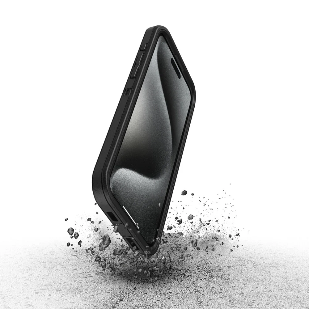 OtterBox Defender Series for iPhone 15 Pro Max in Black - No Packaging - Image 10