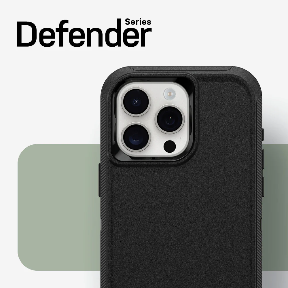 OtterBox Defender Series for iPhone 15 Pro Max in Black - No Packaging - Image 9