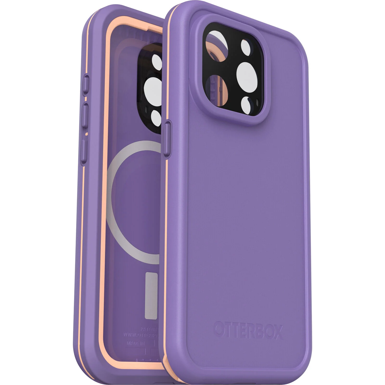 OtterBox Frē Series for iPhone 15 Pro in Rule of Plum (Purple) - Image 3