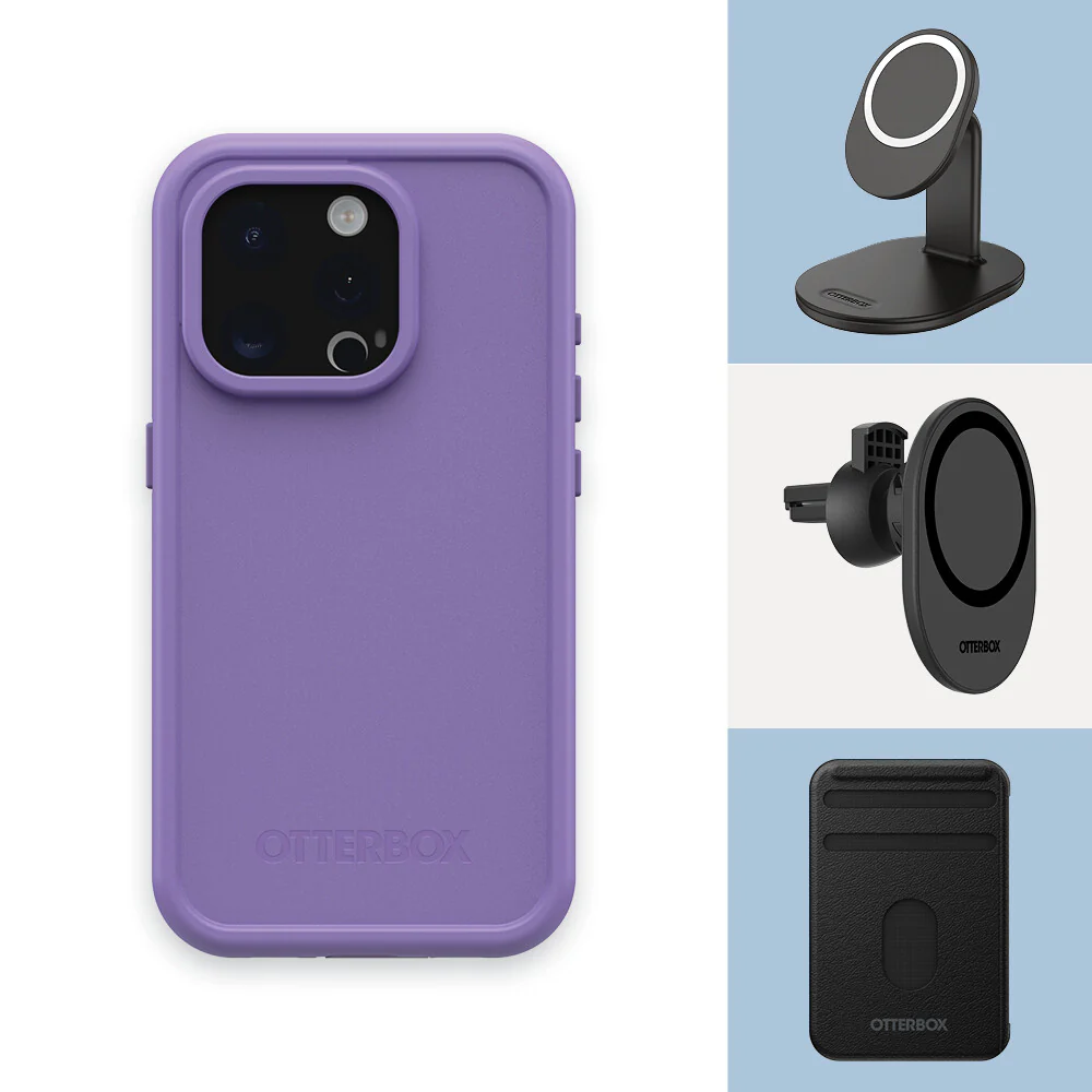 OtterBox Frē Series for iPhone 15 Pro in Rule of Plum (Purple) - Image 8