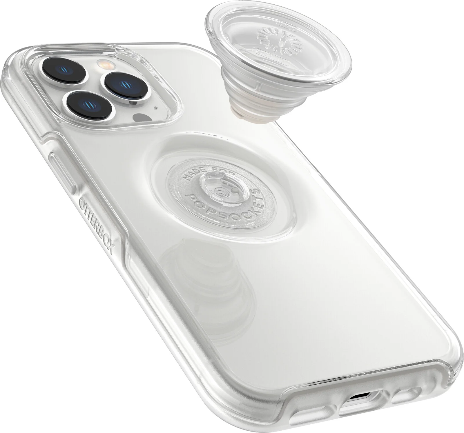 OtterBox Otter+Pop Case for iPhone 13 Pro with PopSockets PopGrip in Clear - Image 4