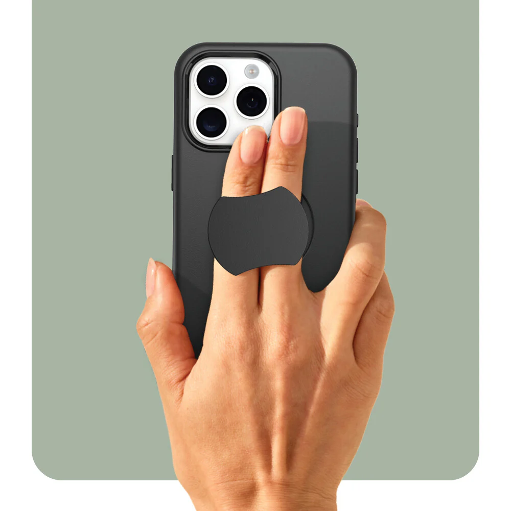 OtterBox OtterGrip Symmetry Series for iPhone 15 Pro Max in Black - Image 6