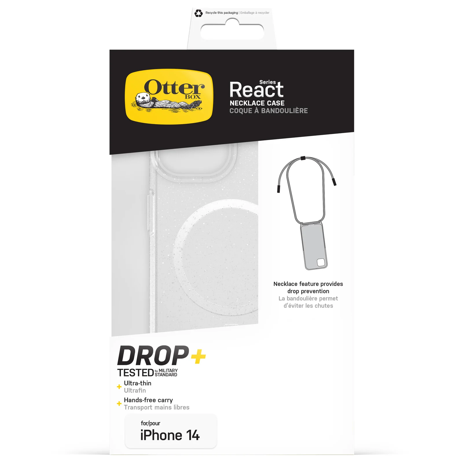 OtterBox React Necklace Case with MagSafe for iPhone 14 in Stardust - Image 5