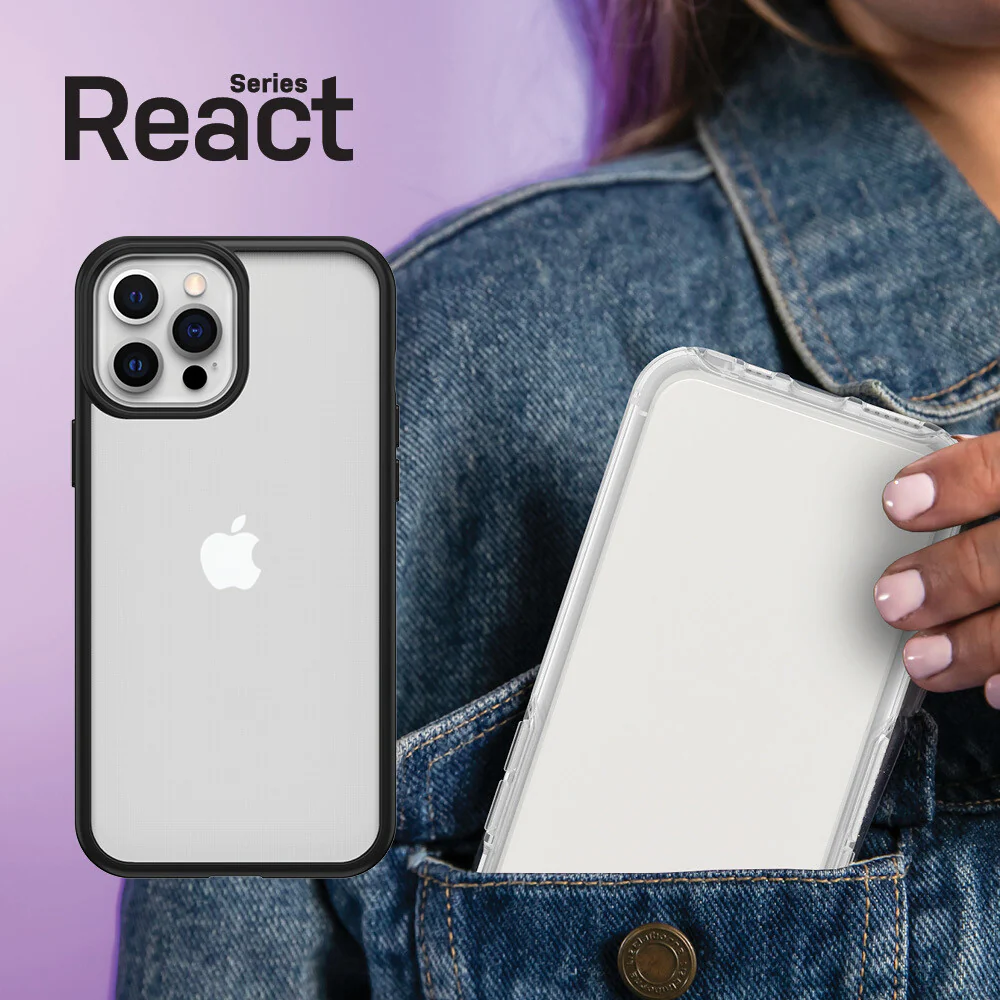 OtterBox React Series for iPhone 12/ 12 Pro in Black - Image 9