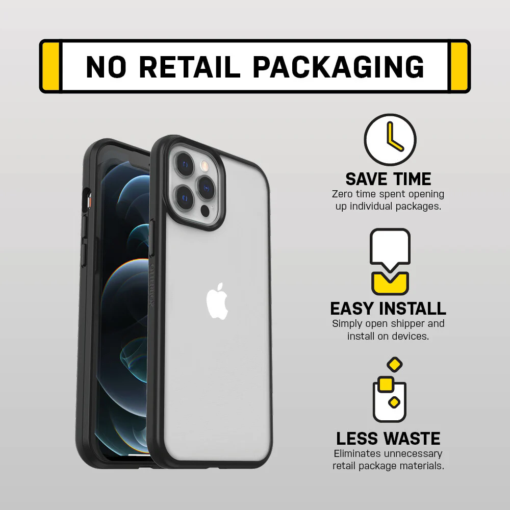 OtterBox React Series for iPhone 12 / 12 Pro in Black - No Packaging - Image 11