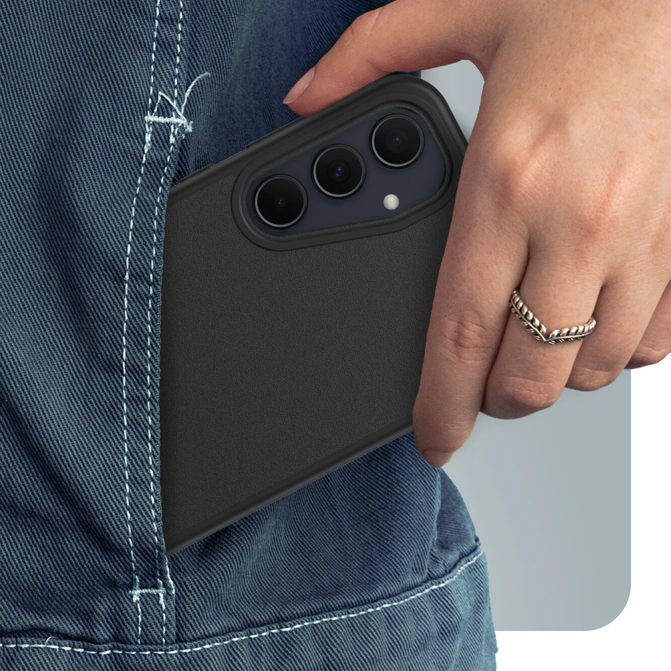 OtterBox React Series for Galaxy A35 (5G) in Black - Image 8