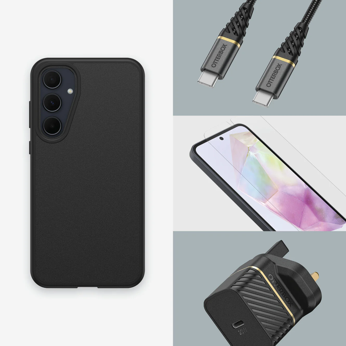 OtterBox React Series for Galaxy A35 (5G) in Black - Image 9