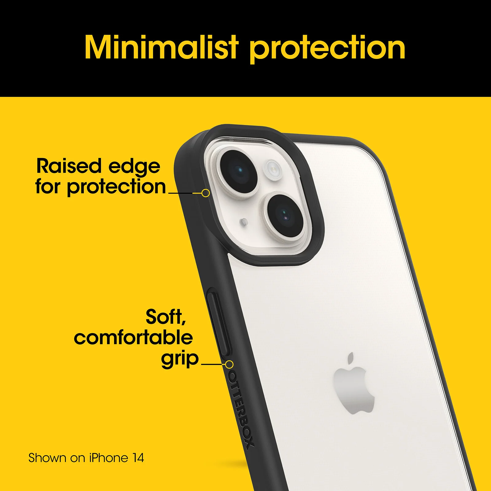 OtterBox React Series for iPhone 15 in Black Crystal - Image 4