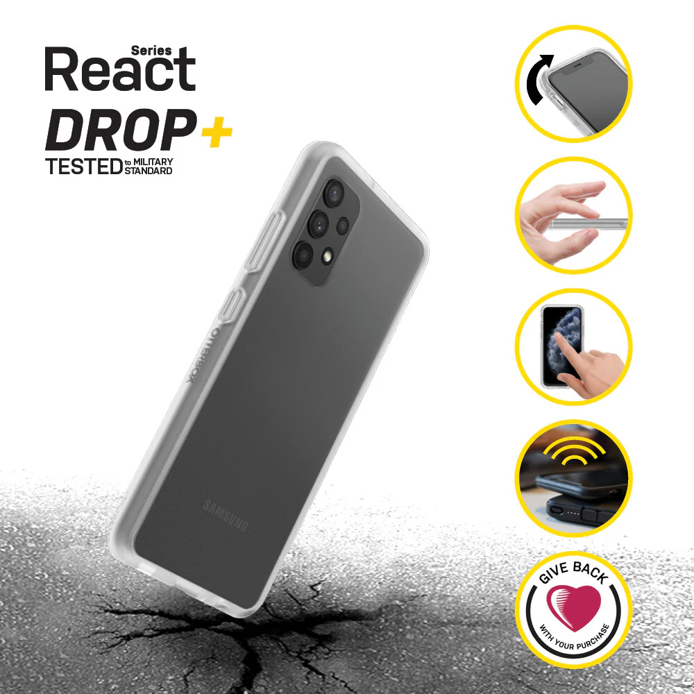 OtterBox React Series for Samsung Galaxy A32 in Transparent - Image 4
