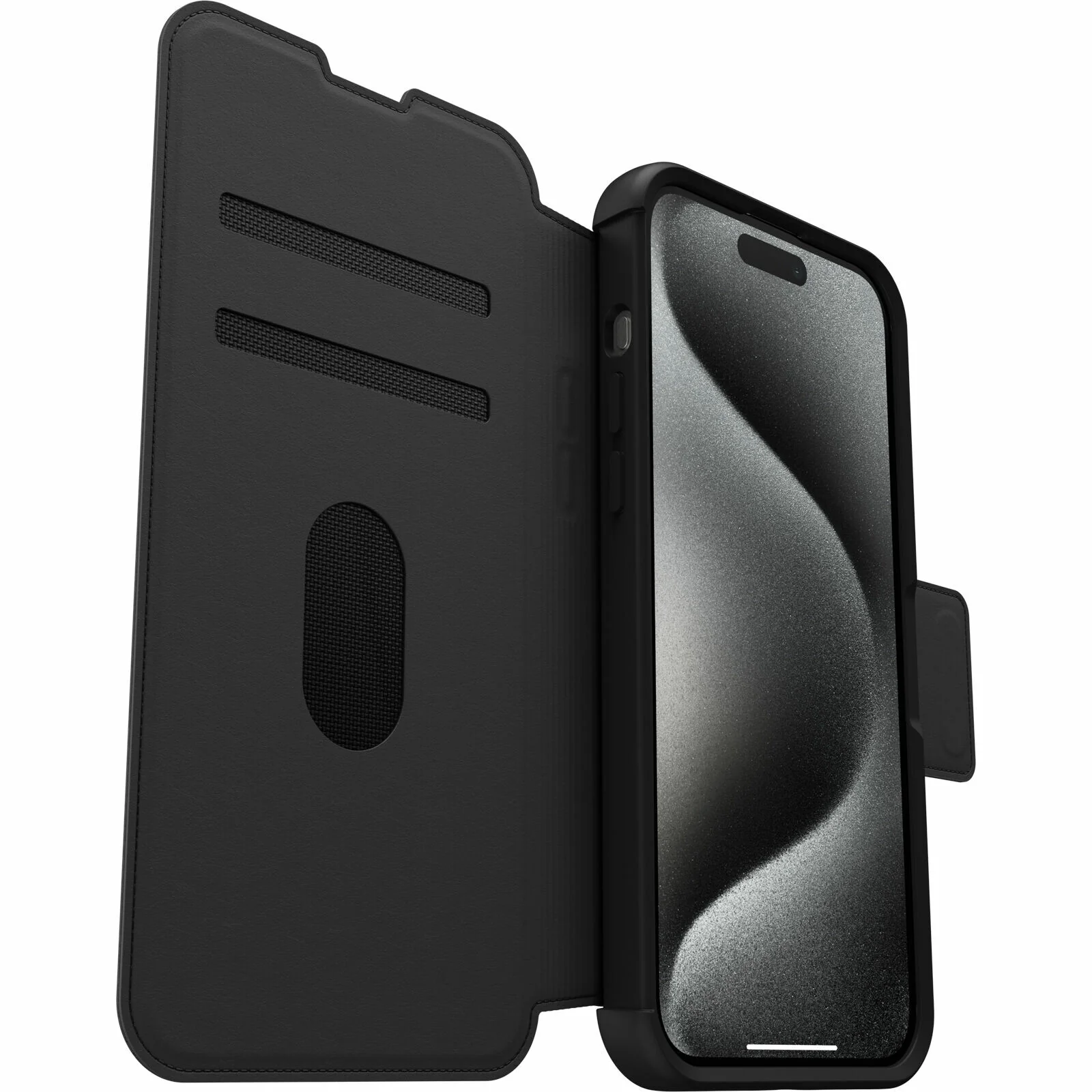 OtterBox Strada Series Folio for iPhone 15 Pro Max with MagSafe in Shadow - No Packaging - Image 5