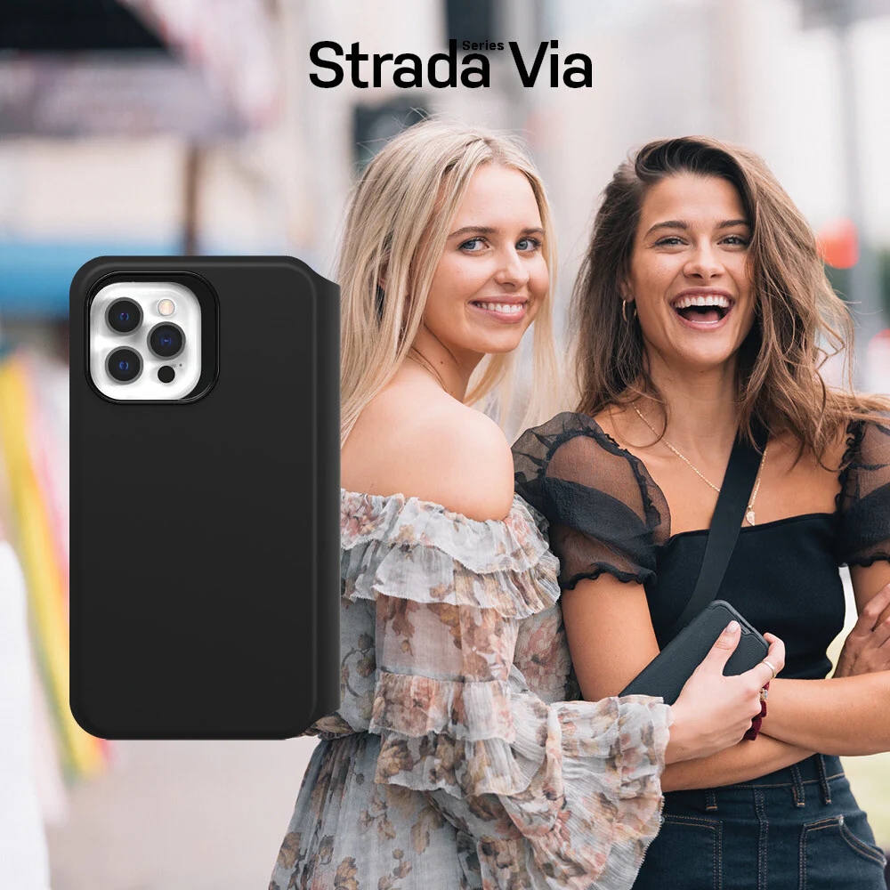 OtterBox Strada Via Series for iPhone 12 / 12 Pro in Black - Image 15