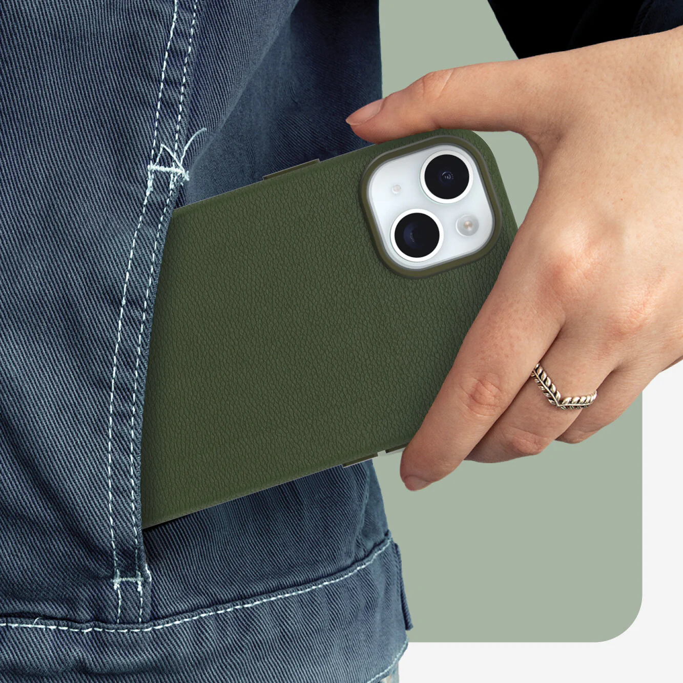OtterBox Symmetry Cactus with MagSafe for iPhone 14 Plus / 15 Plus in Cactus Grove - Image 6