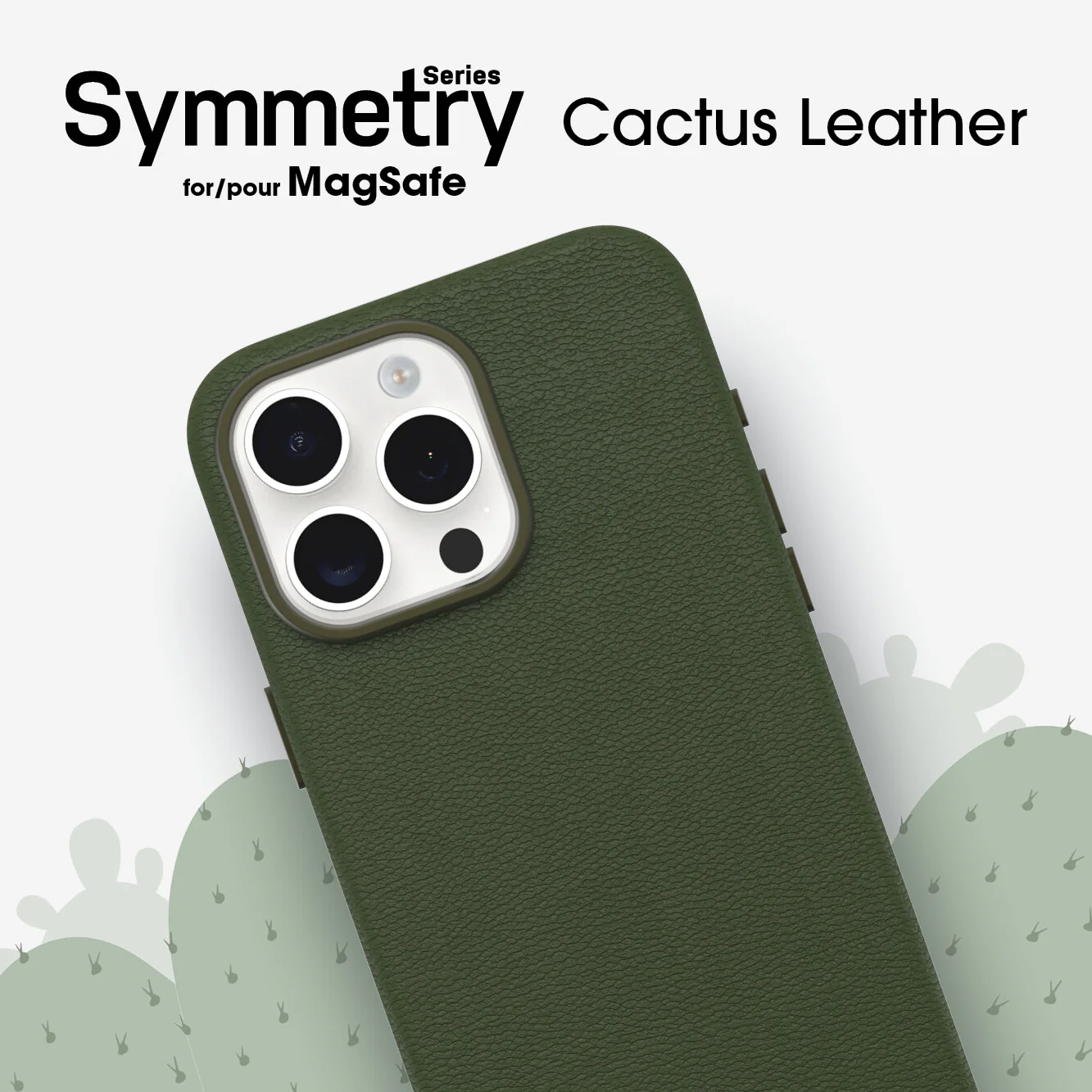 OtterBox Symmetry Cactus with MagSafe for iPhone 15 Pro Max in Cactus Grove - Image 4