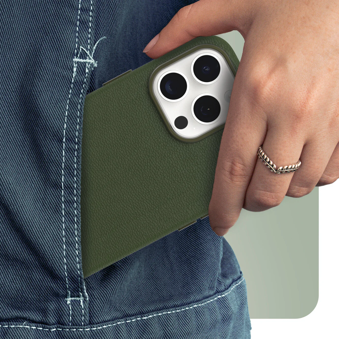 OtterBox Symmetry Cactus with MagSafe for iPhone 15 Pro Max in Cactus Grove - Image 7