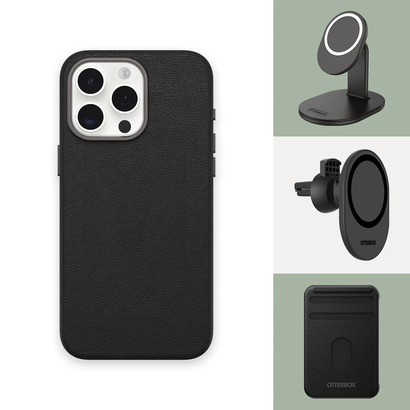 OtterBox Symmetry Cactus with MagSafe for Apple iPhone 15 Pro Max in Noir Ash - Image 8
