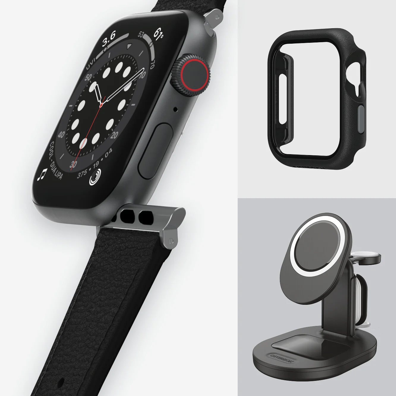 OtterBox Symmetry Cactus Series for Apple Watch 42/44/45mm in Noir Ash - Image 9