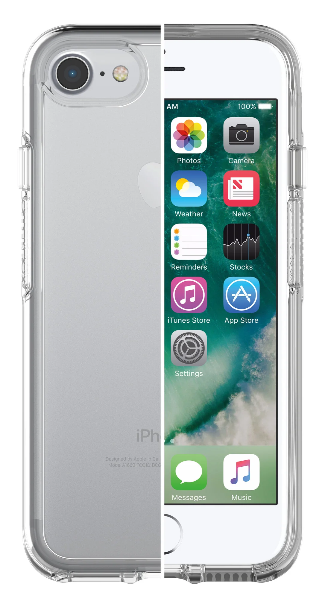 OtterBox Symmetry Clear Series for iPhone SE (2nd gen) / 8 / 7 in Transparent - Image 6