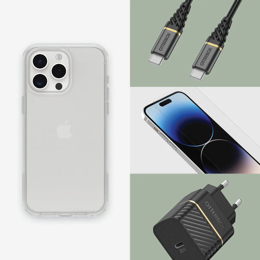 OtterBox Symmetry Clear Series for iPhone 15 Pro in Clear - Image 8