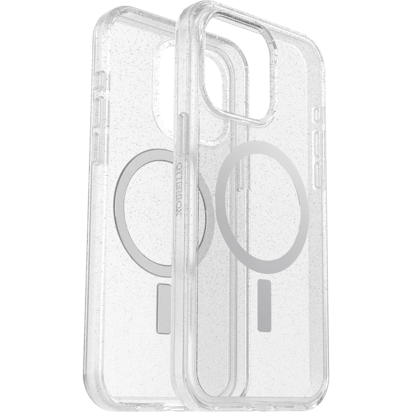 OtterBox Symmetry Clear Series for MagSafe for iPhone 15 Pro Max in Stardust (Clear Glitter) - Image 3