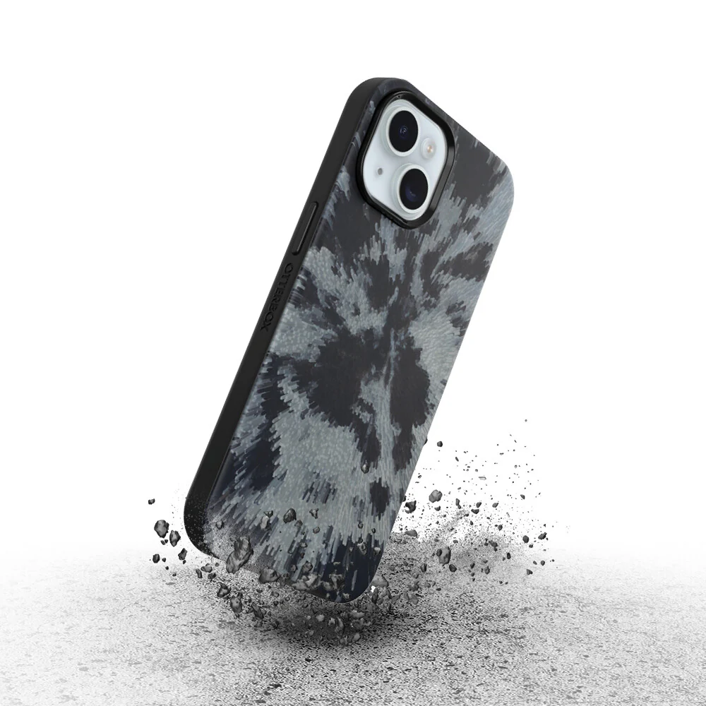 OtterBox Symmetry Series for MagSafe for iPhone 15 in Burnout Sky (Black) - Image 6