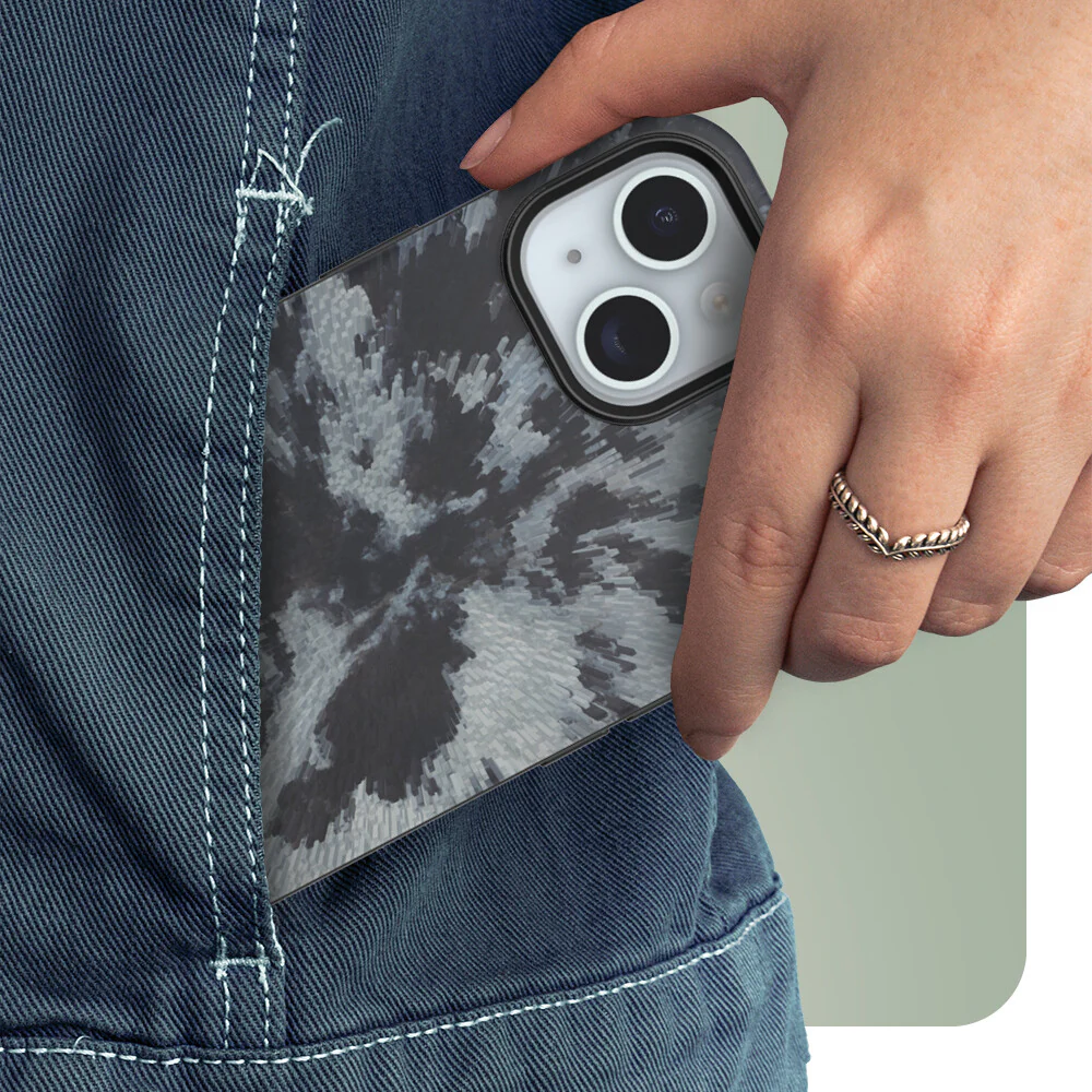OtterBox Symmetry Series for MagSafe for iPhone 15 in Burnout Sky (Black) - Image 7