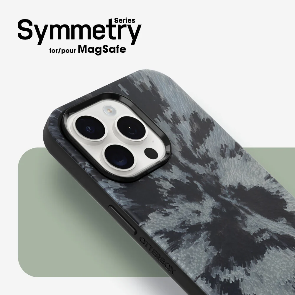 OtterBox Symmetry Series with MagSafe for iPhone 15 Pro Max in Burnout Sky (Black) - Image 4