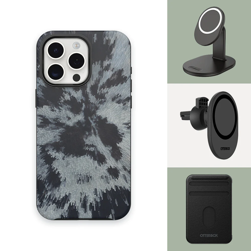 OtterBox Symmetry Series with MagSafe for iPhone 15 Pro Max in Burnout Sky (Black) - Image 7