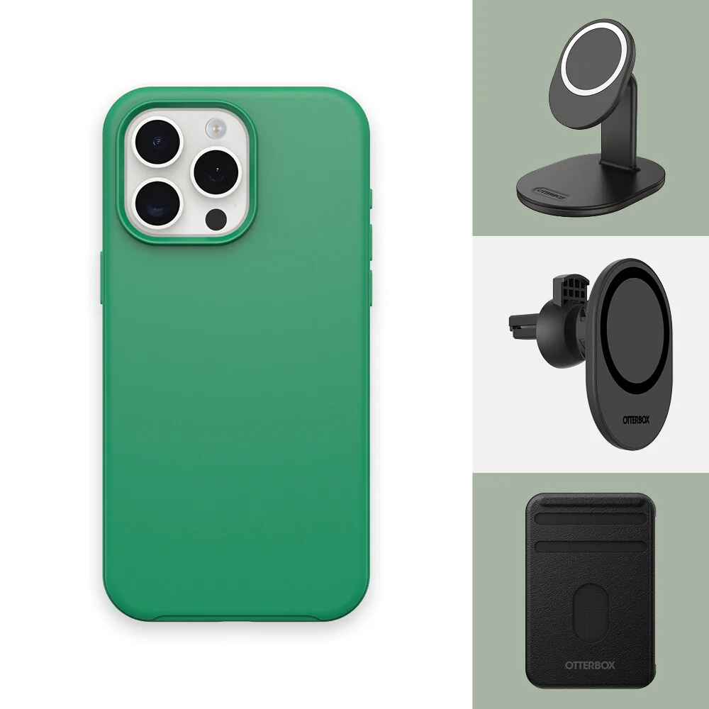 OtterBox Symmetry Series with MagSafe for iPhone 15 Pro Max in Green Juice - Image 8