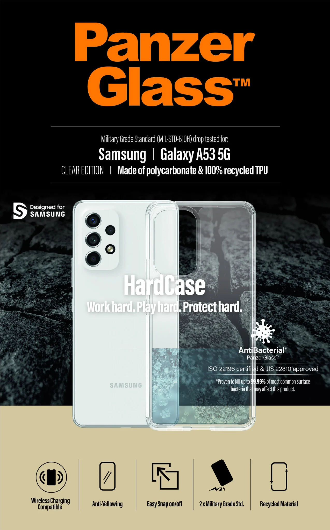 PanzerGlass ® HardCase for Galaxy A53 (5G) in Transparent - Image 9