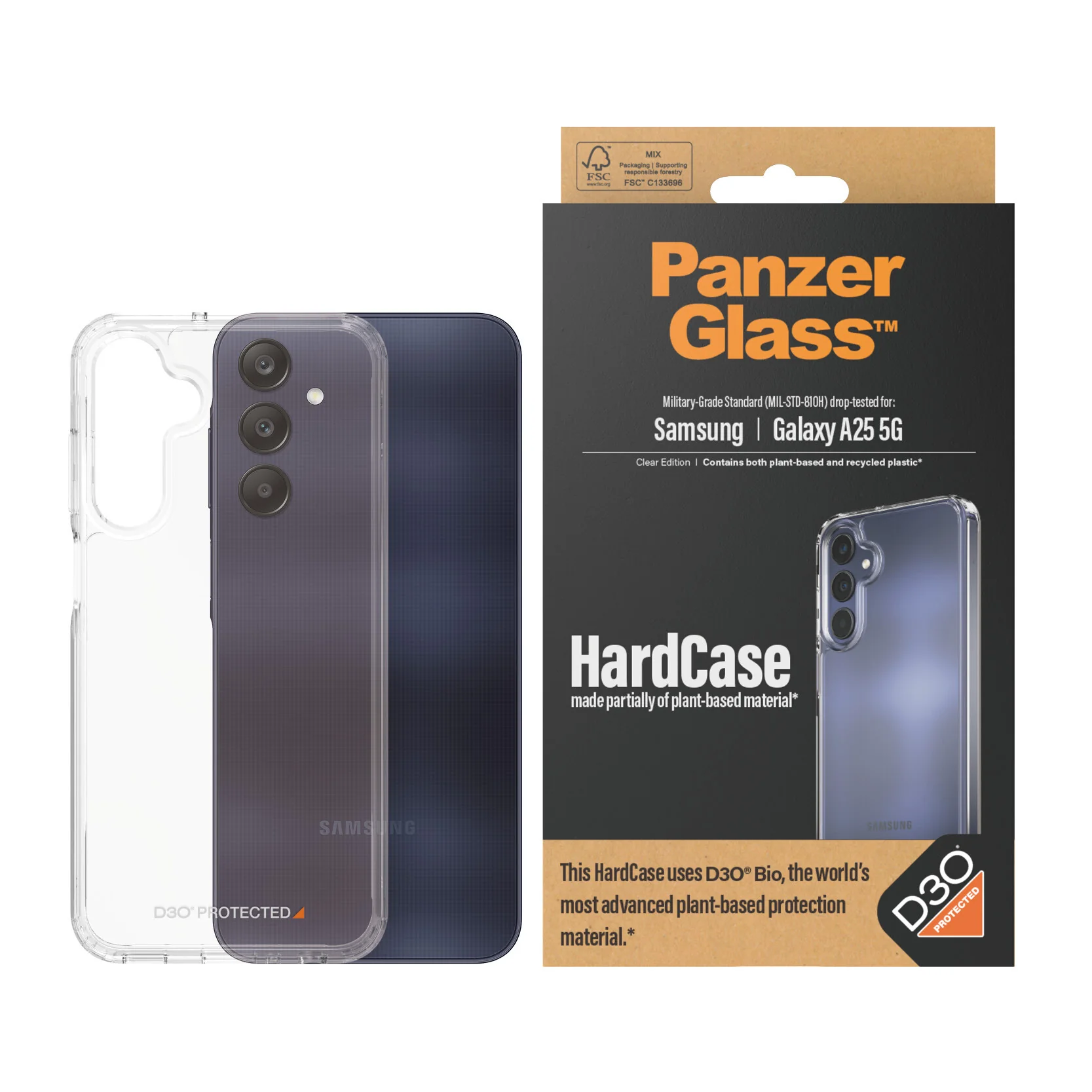 PanzerGlass ® HardCase with D3O for Galaxy A25 (5G) in Transparent - Image 2