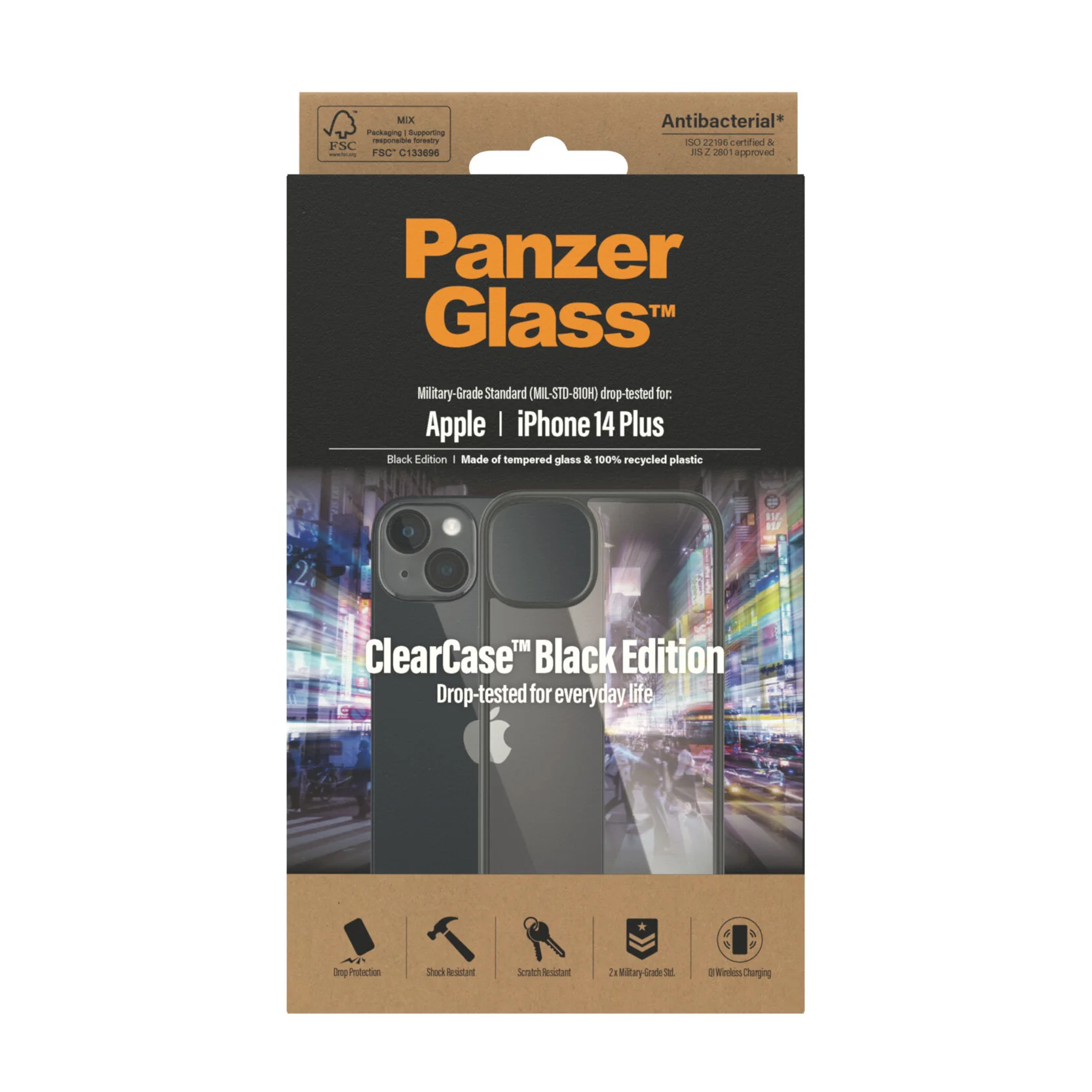 PanzerGlass ® ClearCase for iPhone 14 Plus in Black - Image 3