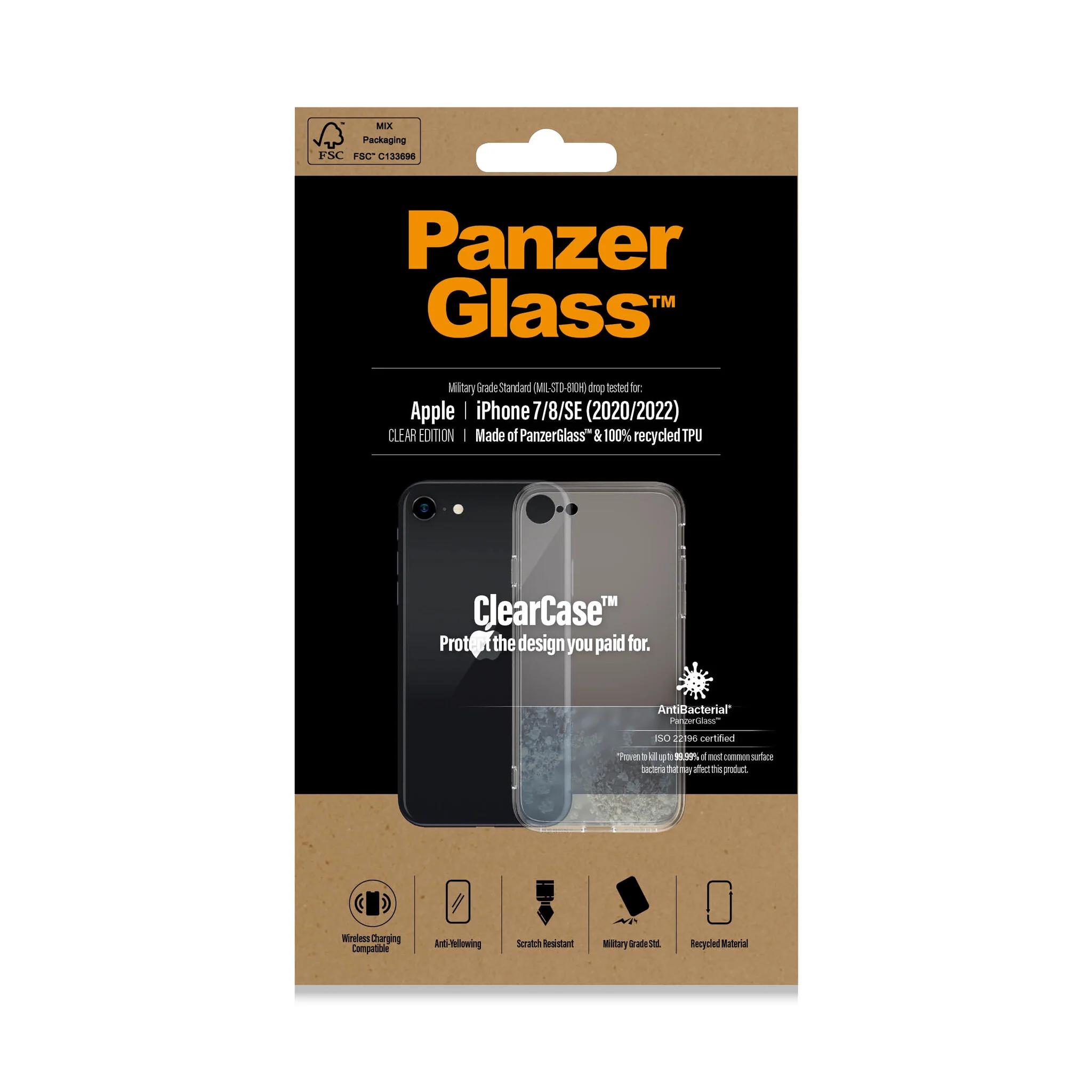 PanzerGlass ® ClearCase for Apple iPhone SE (2020/2022)/ 8 / 7 in Clear - Image 2