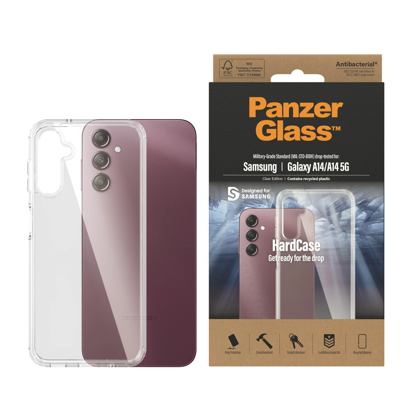 PanzerGlass ® HardCase for Galaxy A14 / A14 (5G) in Transparent - Image 2
