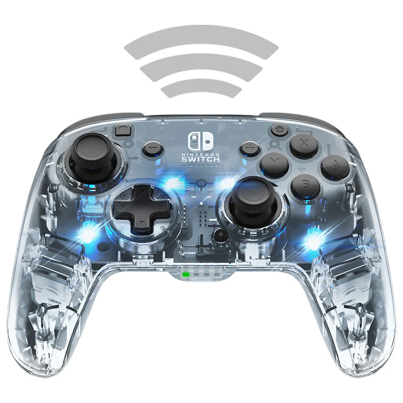 PDP Afterglow - Wireless Deluxe Controller for Nintendo Switch in Transparent - Image 2