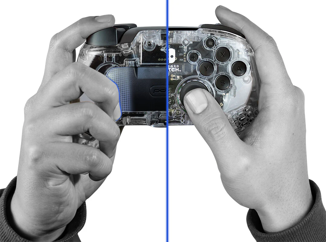 PDP Afterglow - Wireless Deluxe Controller for Nintendo Switch in Transparent - Image 7