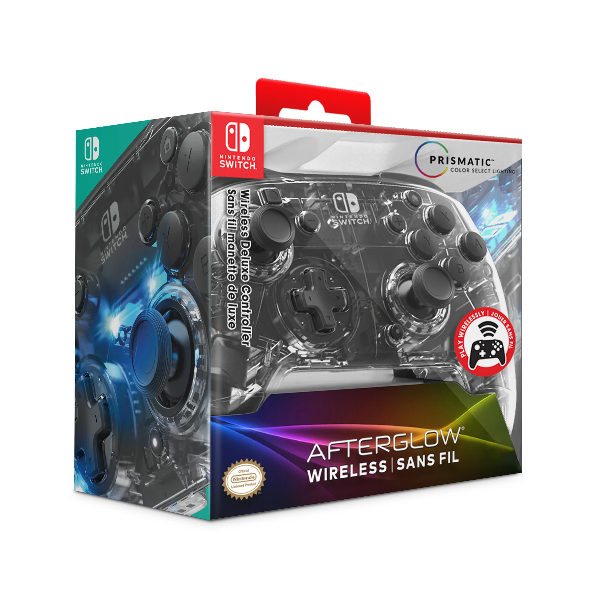 PDP Afterglow - Wireless Deluxe Controller for Nintendo Switch in Transparent - Image 9