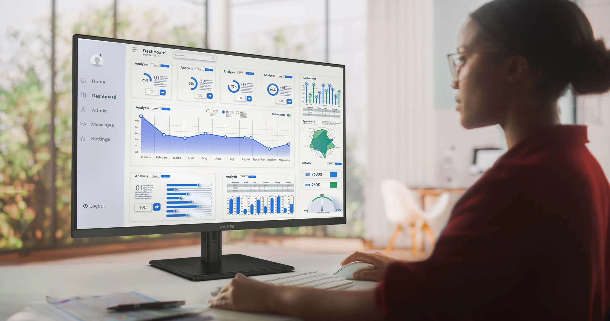 Philips 1000 series 32E1N1800LA - 80 cm (31.5") - 3840 x 2160 pixels 4K Ultra HD LCD Monitor - Image 7