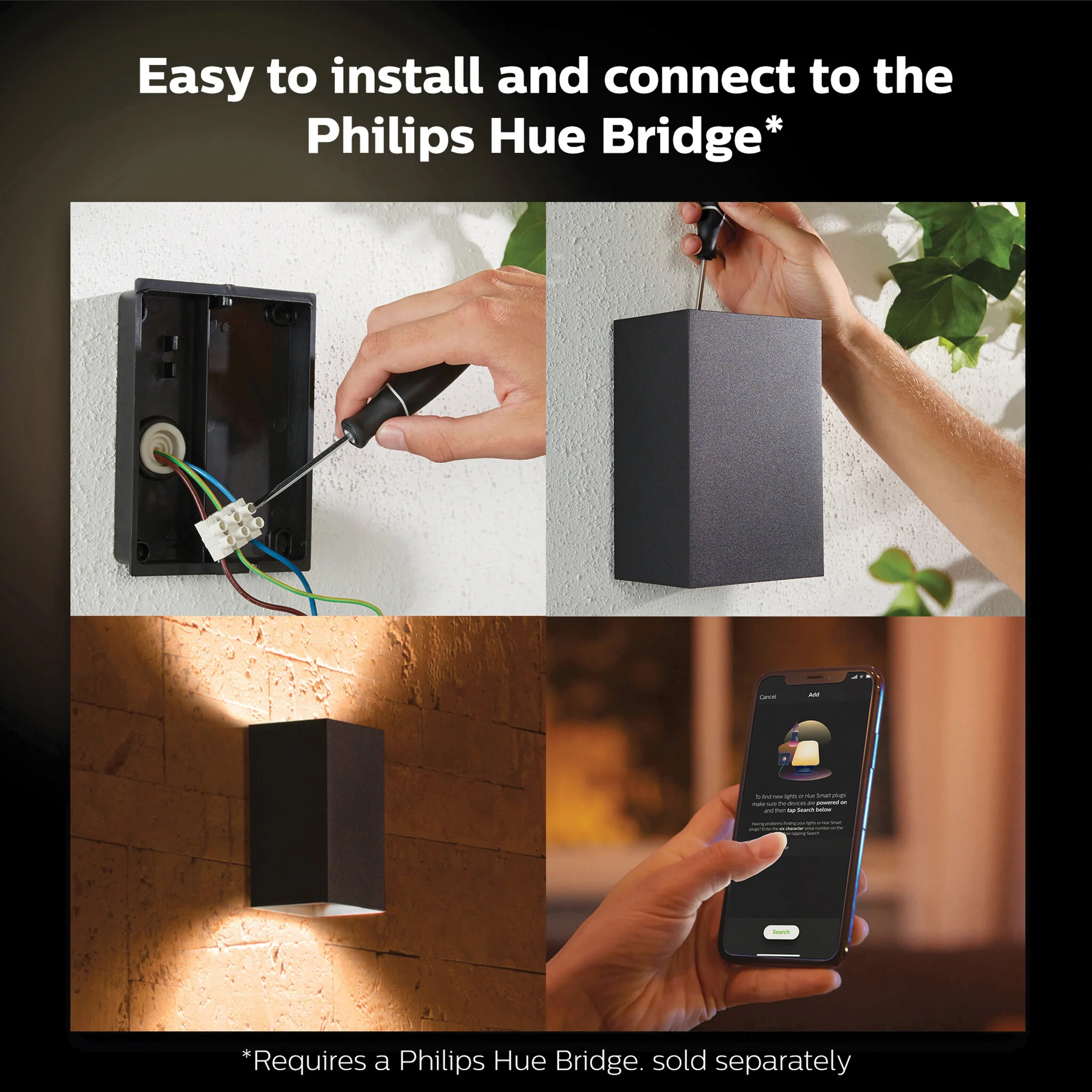 Philips Hue Resonate WCA Wall Light in Black - White and colour ambience (Pack of 2) - Image 4