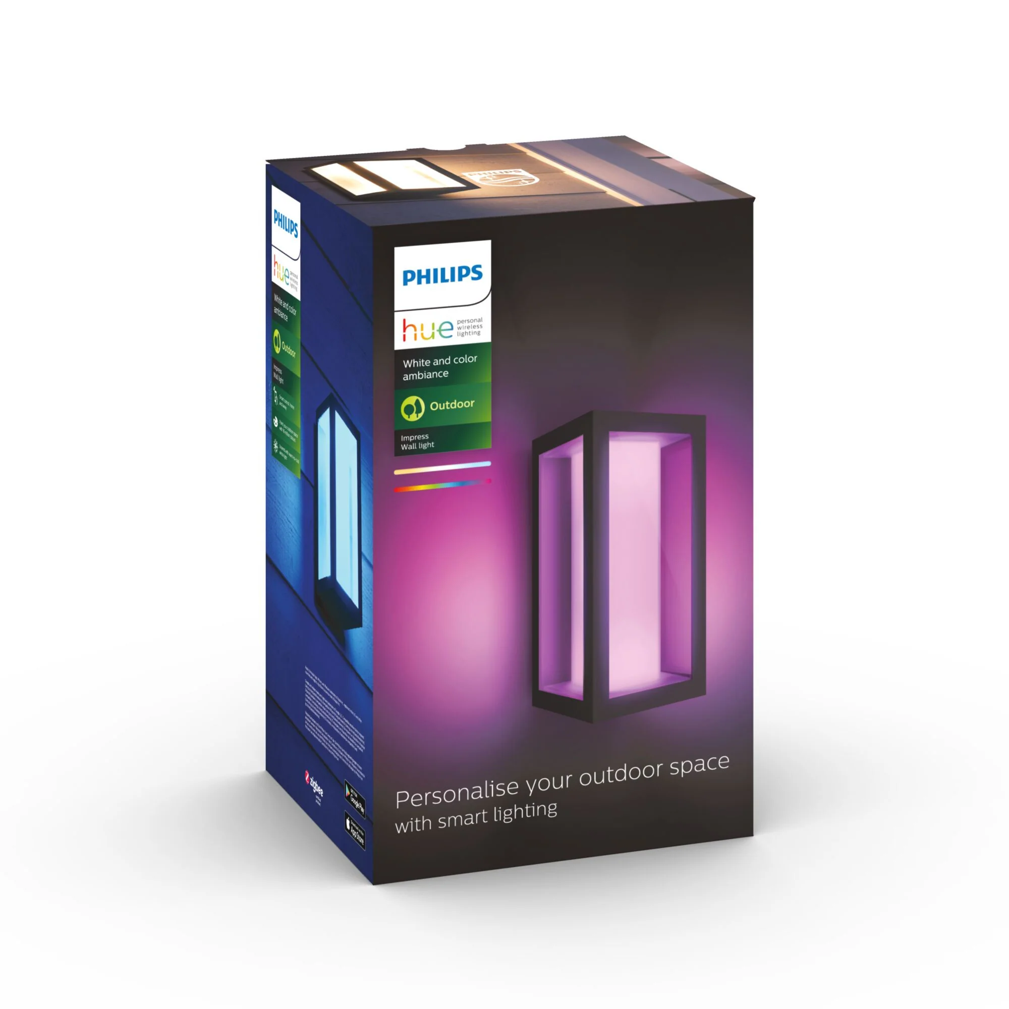 Philips Hue Impress Outdoor Wall light in Black - White and colour ambience (Pack of 1) - Image 4