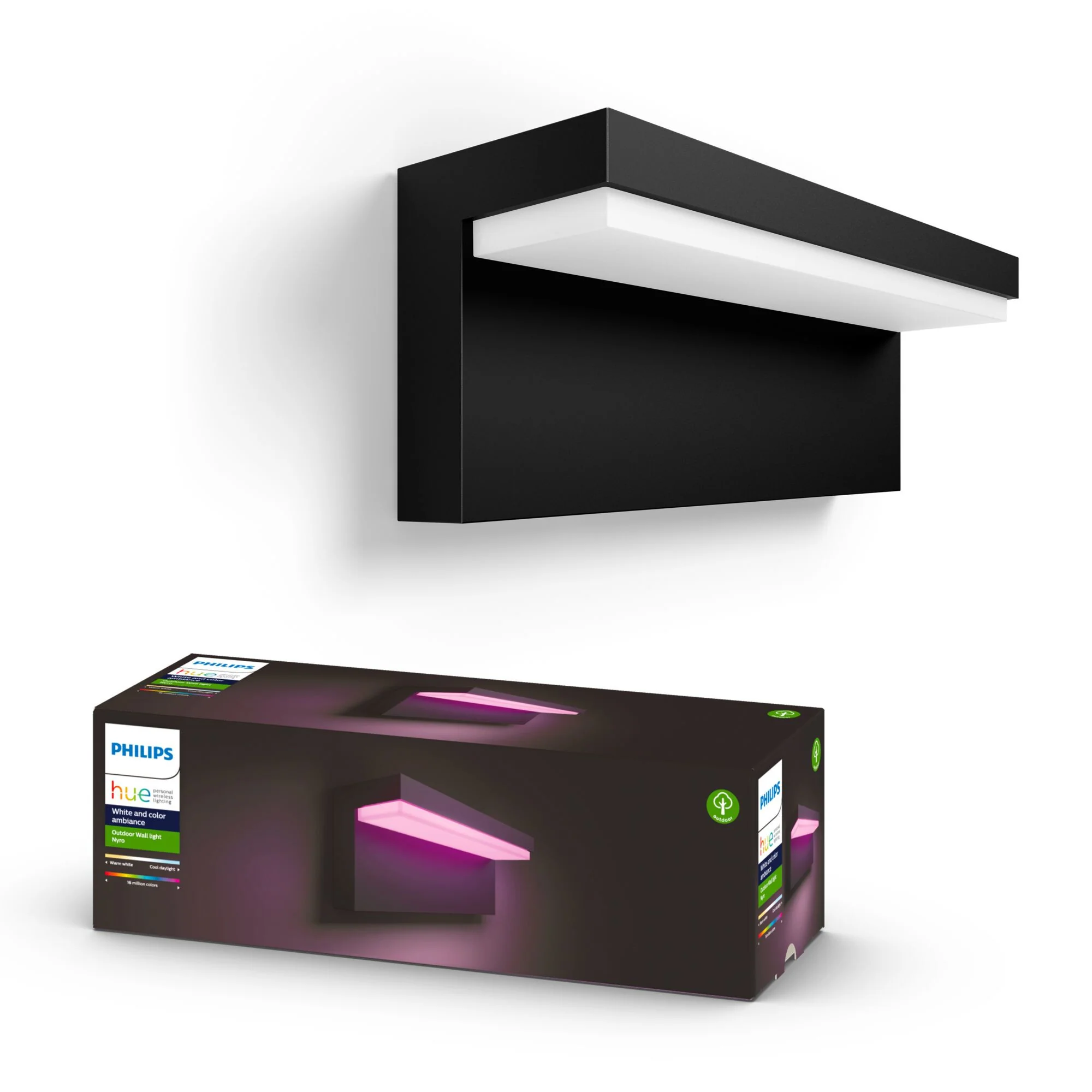 Philips Hue Nyro Outdoor wall light - White and colour ambiance - Image 7