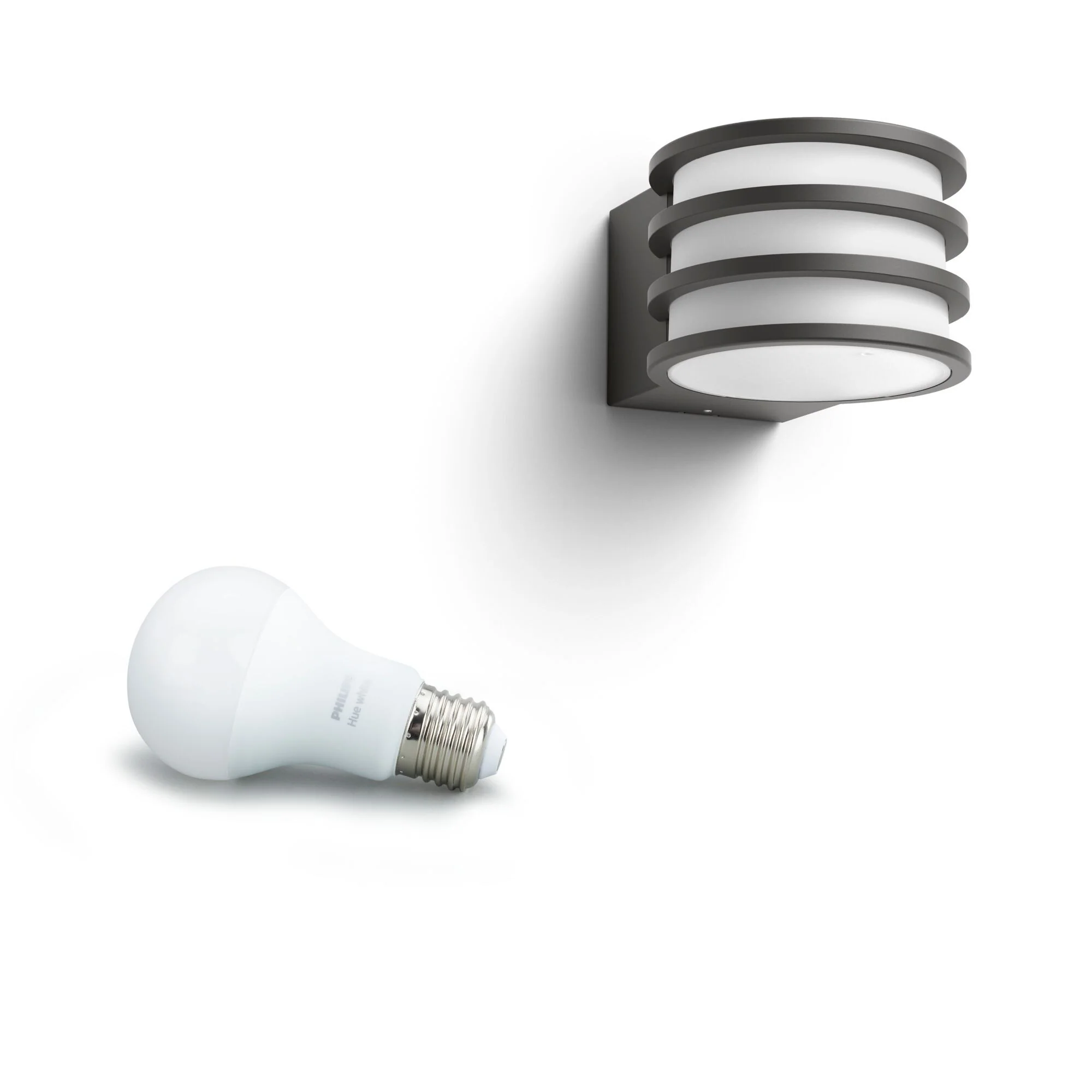 Philips Hue Lucca Outdoor wall light in Black - White ambience (Pack of 1) - Image 3