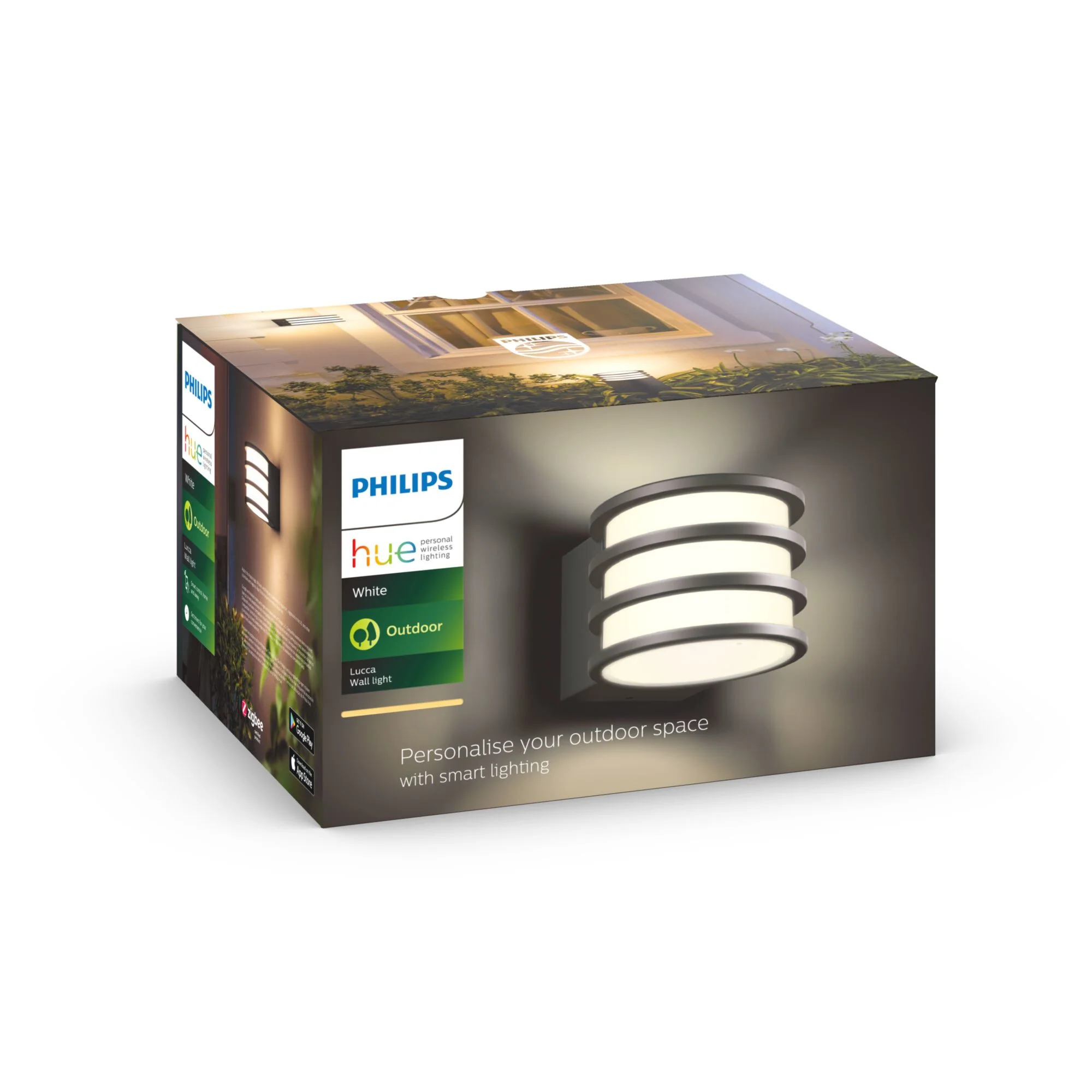 Philips Hue Lucca Outdoor wall light in Black - White ambience (Pack of 1) - Image 5