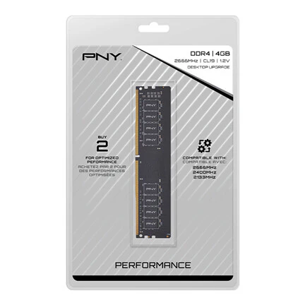 PNY Performance - 4 GB 1 x 4 GB DDR4 2666 MHz memory module - Image 3