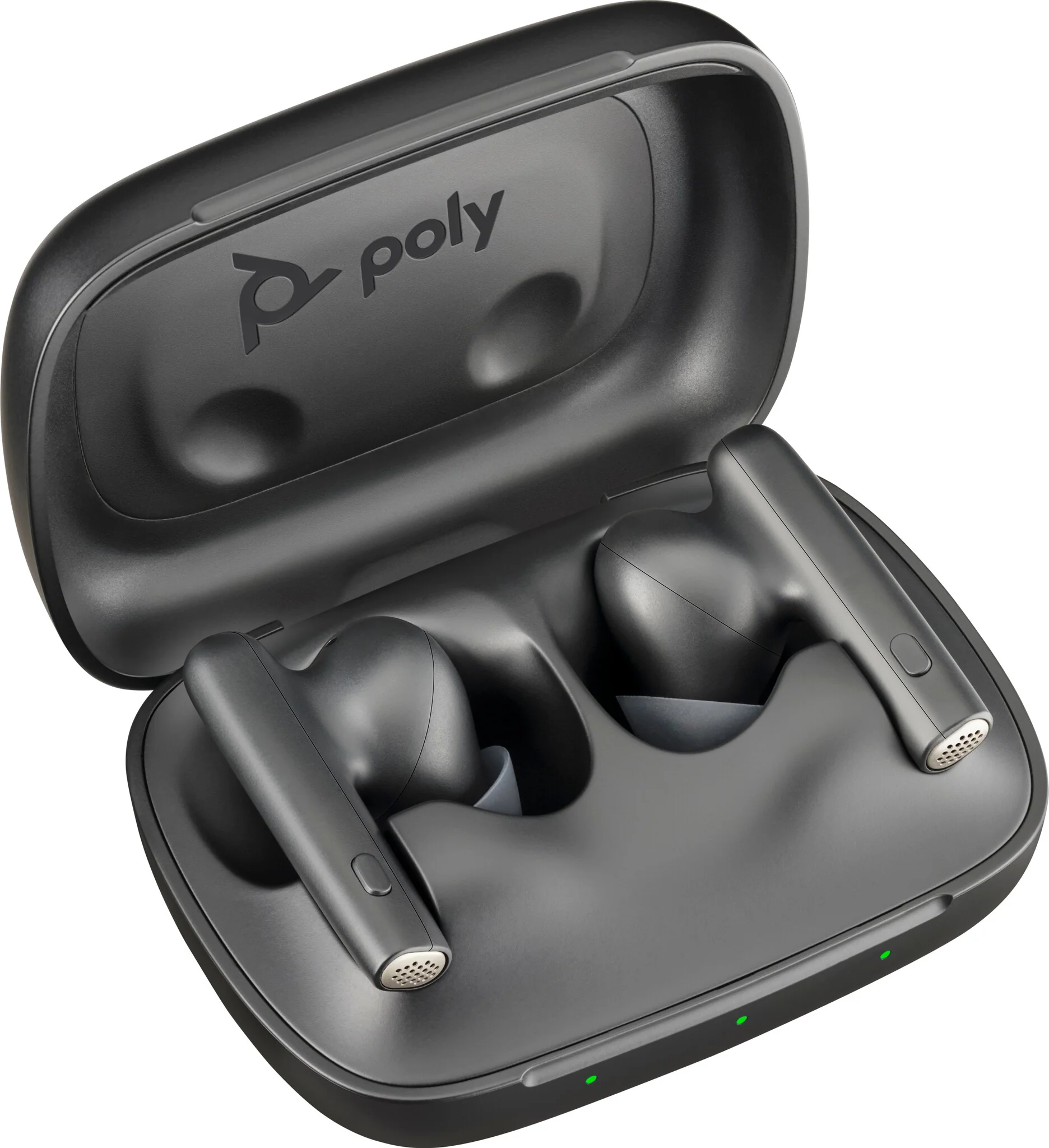 POLY Voyager Free 60 UC - True Wireless Stereo (TWS) Earbuds in Carbon Black + BT700 USB-A Adapter + Basic Charge Case - Image 4